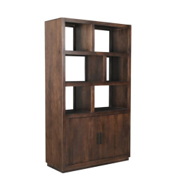 Livingfurn vitrinekast jaxx brown 120cm mangohout