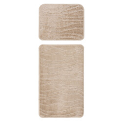 Muratap Bari badmat / toiletmat badkamer set 2-delig wasbaar anti-slip -