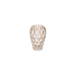 House Vitamin Vase pattern glass smokey 12x22cm