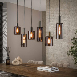 Hoyz hanglamp sepiora 6-lichts sienna brown