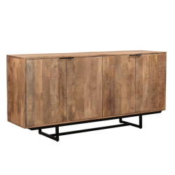 Livingfurn dressoir valdez 180cm mangohout / gecoat staal