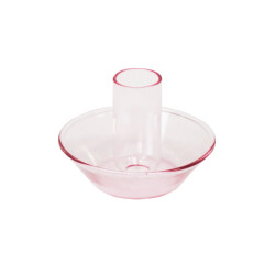 House Vitamin Candle holder glass pink 9,5x9,5x7cm