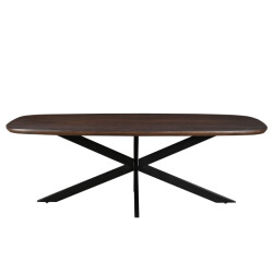 Livingfurn eetkamertafel jesper danish oval brown 230 cm mangohout