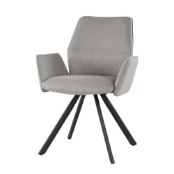 Livingfurn eetkamerstoel diana stof / gecoat staal - 1 stuk