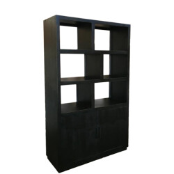 Livingfurn vitrinekast jaxx black 120cm mangohout