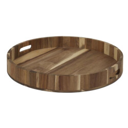 Casa di Elturo Rond houten dienblad 35 cm – acaciahout