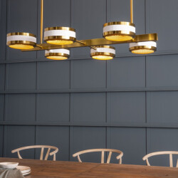 Signature Witte en gouden metalen lamp sonik