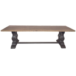Signature Table à manger en pin massif pieds vieux bois l280 cm