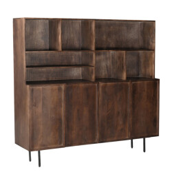 Livingfurn kabinetkast elan 180cm mangohout / gecoat staal