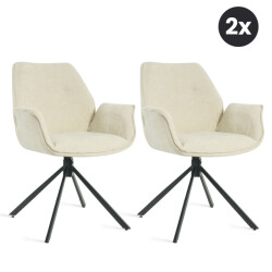 Multifurn 2x eetkamerstoel lenny stof