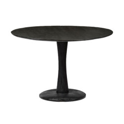 Brix zwarte eetkamertafel vivian 120cm moderne eettafel van mangohout