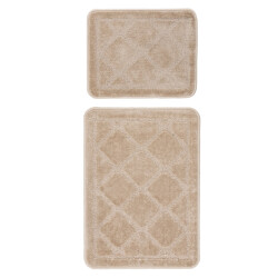 Muratap Bari badmat / toiletmat badkamer set 2-delig wasbaar anti-slip -