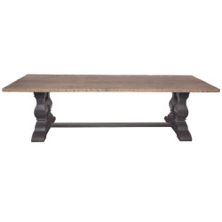 Signature Table à manger en pin massif pieds vieux bois l280 cm