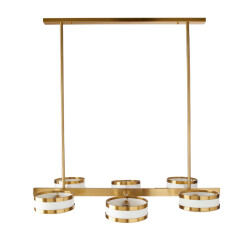 Signature Witte en gouden metalen lamp sonik