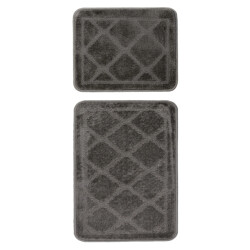 Muratap Bari badmat / toiletmat badkamer set 2-delig wasbaar anti-slip -