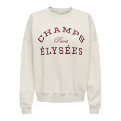 Jacqueline de Yong Jdymesa ls o-neck emb sweat jrs noos beige