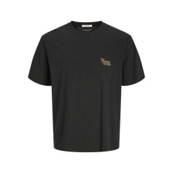 Jack & Jones Heren t-shirt jorhydra loose fit ronde hals zwart
