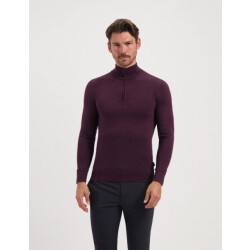 Saint Steve Cas 19480 80012 plum melange heren  half zip trui