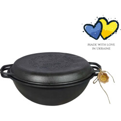 Maysternya Gietijzeren dutch oven 12 liter pfas vrij zwart