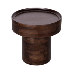 Lewis & Loft Bijzettafel luus fsc® mangohout ⌀50 walnoot
