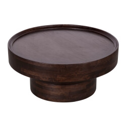 Lewis & Loft Salontafel luus fsc® mangohout ⌀80 walnoot