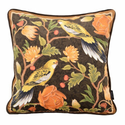 NOVÉE Sierkussen velvet iris bird | 45 x 45 cm | velvet/polyester