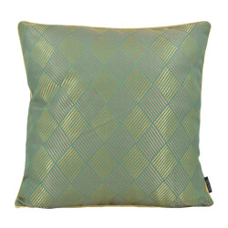 NOVÉE Sierkussen luxury checker green | 45 x 45 cm | jacquard / polyester