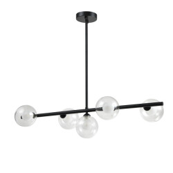 QUVIO Hanglamp met glazen bollen metaal glas -