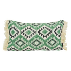 NOVÉE Aztec green | 30 x 50 cm | kussenhoes | katoen/linnen