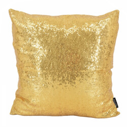 Gek op kussens! Sierkussen shiny glitter gold | 45 x 45 cm | polyester