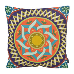 Gek op kussens! Sierkussen color mandala #1 | 45 x 45 cm | katoen/linnen