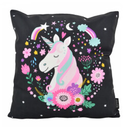 Gek op kussens! Sierkussen unicorn / eenhoorn #2 | 45 x 45 cm | katoen/polyester