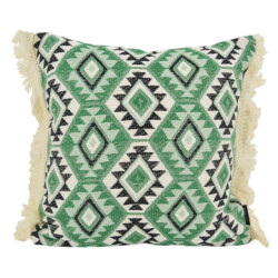 NOVÉE Aztec green | 45 x 45 cm | kussenhoes | katoen/linnen