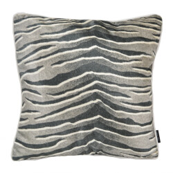 NOVÉE Sierkussen velvet silver zebra | 45 x 45 cm | velvet/ polyester