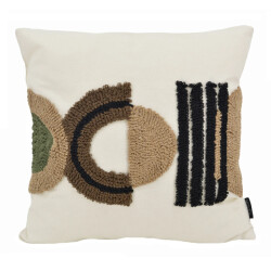 NOVÉE Sierkussen embroidery boho brown | 45 x 45 cm | katoen