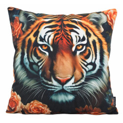 Gek op kussens! Flower lion | 45 x 45 cm | kussenhoes | katoen/polyester