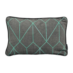 Gek op kussens! Sierkussen velvet graphic green | 30 x 50 cm | velvet/polyester