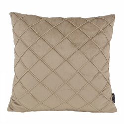 NOVÉE Sierkussen velvet cross taupe | 45 x 45 cm | velvet/polyester