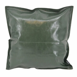Gek op kussens! Shiny leather donker | 45 x 45 cm | kussenhoes | pu leder