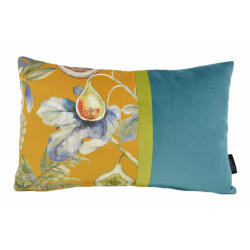 NOVÉE Sierkussen velvet meve petrol long | 30 x 50 cm | polyester