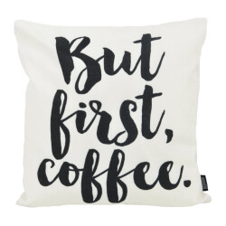 Gek op kussens! But first, coffee outdoor | 45 x 45 cm | kussenhoes | katoen