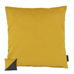 Gek op kussens! Velvet 2 tone yellow / black | 45 x 45 cm | kussenhoes | velvet/polyester