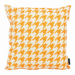 Gek op kussens! Pied-de-poule oranje outdoor kussenhoes | | katoen