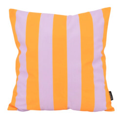 Gek op kussens! Streep lila/geel | 45 x 45 cm | kussenhoes | katoen/polyester