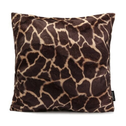 Gek op kussens! Sierkussen furry giraffe | 45 x 45 cm | polyester