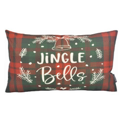 Gek op kussens! Jingle bells long | 30 x 50 cm | kussenhoes | katoen/linnen