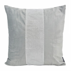 Gek op kussens! Sierkussen bliss diamond grijs | 45 x 45 cm | velvet/polyester