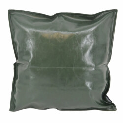 Gek op kussens! Sierkussen shiny leather donker | 45 x 45 cm | pu leder