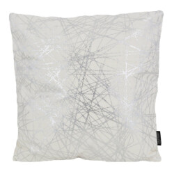Gek op kussens! Isha silver / white | 45 x 45 cm | kussenhoes | katoen