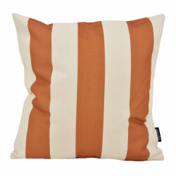 Gek op kussens! Ela stripe cognac | 45 x 45 cm | kussenhoes | katoen/linnen